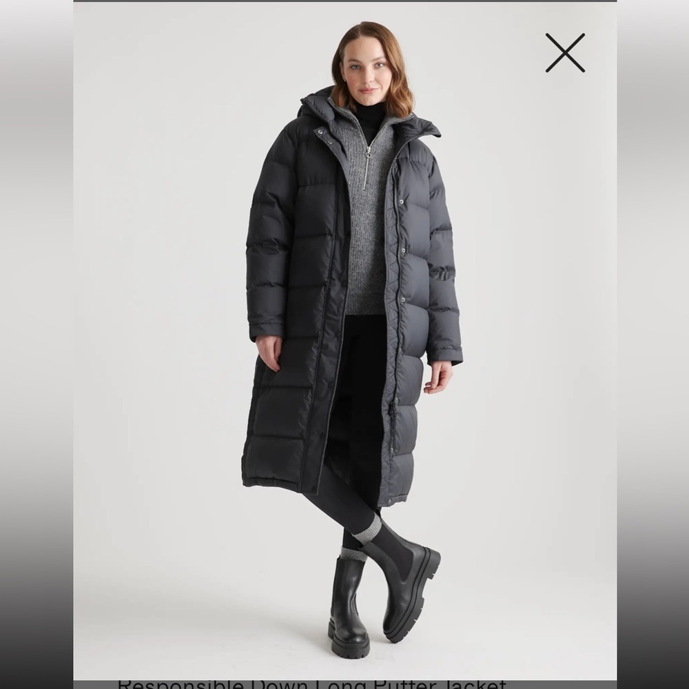 Quince Responsible Down Long Puffer Jacket, NWOT, M